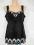 BLUZKA top bluzka czarna wyszywana M 38
