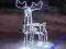 Renifer LED 3D , RENIFER ŚWIECĄCY, 80 cm, biały