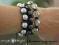 TOP Bransoletki 3 SZT SHAMBALLA kryształki perły