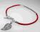 Shamballa bransoletka gwiazd rzemyk czerwony