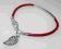 Shamballa bransoletka gwiazd rzemyk czerwony