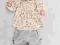NEXT Komplet spodenki bluzka rajstopy r.86 Nowe