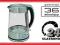 SZKLANY CZAJNIK BEZPRZEWODOWY CLATRONIC 2200W INOX