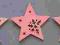 Gwiazdka drewniana bordowa ażur wyprzedaż