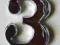 OKAZJA! cyferka chrom - 4,5 cm - 