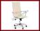 Fotel biurowy PRESTIGE kremowy skóra TILT HALMAR