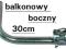 Uchwyt Stojak Balkonowy Prawy fi38mm 30cm długi