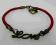 Shamballa bransoletka rzemyk czerwony love miedź