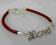 Shamballa bransoletka rzemyk czerwony love