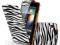Huawei Ascend  P6 zebra Flip futerał pokrowiec