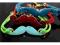 Bransoletka charms wąs mustache japan style rzemyk