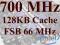CEL 700 MHz/128KB Cache/66MHz FSB SL4P8 S.370