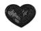 NAPRASOWANKA -MAŁE CZARNE SERCE 40x45 mm - 1 SZT -