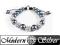 Bransoletka Shamballa Gray Swarovski 5x Kulka Crys