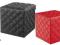 SZYBKO - PUFA C-909 czerwony/czarny - ardmeble