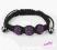 BRANSOLETKA SHAMBALLA SWAROVSKI 3 KULKI C.FIOLET