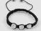 Bransoletka SHAMBALLA Crystal AB 3x 10mm 16-26cm