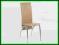 Krzesło metalowe K75 jasny brąz chrom beż HALMAR