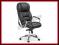 Wygodny fotel biurowy FOSTER czarny skóra HALMAR