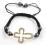 cro02 Bransoletka Shamballa Krzyż PUNK Gothic