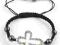 cro03 Bransoletka Shamballa KRZYŻYK PUNK Gothic