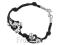BRANSOLETA SKÓRA KULKI SHAMBALLA BALL SREBR  B0091