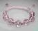 CRACKLE fuksja róż bransoletka SHAMBALLA