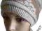 Czapka CZAPKI Damskie pompon KOMPLET ciepłe NOWOŚĆ
