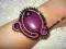 SOUTACHE-SUTASZ BRANSOLETA Z DUŻYM JADEITEM FUKSJA