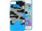 PURO Camou Soft Etui iPhone 5C tapeta QR niebieski