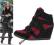 HIGH TOP SNEAKERSY black red KOTURNY botki 40