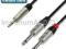 KABEL Adam Hall JACK 3,5 stereo-2xJACK 6,3 mono 6m