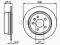 TARCZA HAMULCOWA TYŁ W638/3 W638 BOSCH