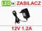 Mały wtyczkowy zasilacz 12V 1,2A 14,4W  taśma LED