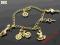 Br9379 złota BRANSOLETKA+6x ZAWIESZKI CHARMS LEXIM