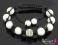 GALART B1R06 BRANSOLETKA SHAMBALLA BIAŁY AGAT