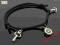 Br6849 BRANSOLETKA SZNUREK GWIAZD CHARMS LEXIM