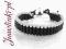 Czarno srebrna bransoletka FRIENDS j361