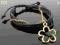 Br9385 2 kolory sznurek BRANSOLETKA CHARMS KWIATEK