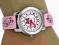 ŚLICZNY RÓŻOWY ZEGAREK DLA DZIEWCZYNKI - NOWOŚĆ !