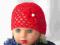 Nowa ażurowa czapka dla dziewczynki 46-48cm XY-20