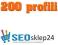 200 PROFILI LINKI NA FORUM PAGERANK POZYCJONOWANIE
