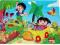 DREWNIANE PUZZLE EDUKACYJNE DORA 24el KLOCKI PUZLE