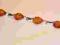 Srebrna Bransoleta Bursztyny 925 Silver Amber 18cm