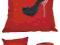 Poduszka poszewka z wkładem czerwona pantofelek