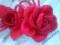 STROIK ŚLUBNY CZERWONA RÓŻA OZDOBA DO WŁOSÓW