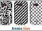 BLACK AND WHITE HTC DESIRE C etui pokrowiec cover