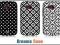 BLACK AND WHITE HTC DESIRE C etui pokrowiec cover