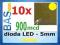 Dioda LED 3mm _ żółta _ 900mcd _ 10 szt