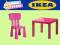IKEA STOLIK LACK POŁYSK I KRZESEŁKO MAMUT MAMMUT